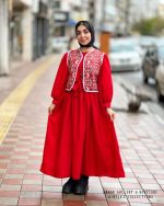 ست پیراهن و جلیقه یلدا (قرمز)