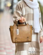 کیف دوشی چرم نسکافه ای - Image 2