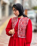 ست پیراهن و جلیقه یلدا (قرمز) - Image 3