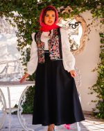 ست شومیز دامن و وست ماه تاب(مشکی) - Image 3