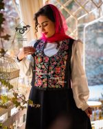 ست شومیز دامن و وست ماه تاب(مشکی) - Image 2