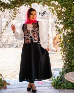 ست شومیز دامن و وست ماه تاب(مشکی)