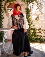 ست شومیز دامن و وست ماه تاب(مشکی) - Image 5