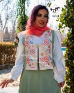 ست شومیز دامن و وست ماه تاب(سبز) - Image 2