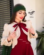 کت و سارافون بادام (کرم قرمز) - Image 5