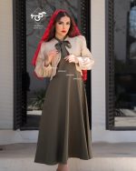 کت و سارافون بادام (سبز کرم) - Image 3