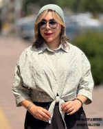 شومیز گره ای بابونه در 6 رنگ - Image 4