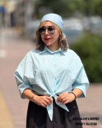 شومیز گره ای بابونه در 6 رنگ - Image 6