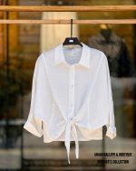 شومیز گره ای ساده در 7 رنگ - Image 9