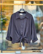 شومیز گره ای ساده در 7 رنگ - Image 3