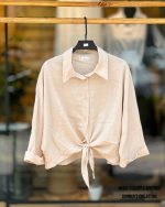 شومیز گره ای ساده در 7 رنگ - Image 4