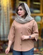 شومیز ساده تک جیب در 9 رنگ - Image 5
