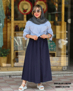 دامن لینن ساده در 6 رنگ - Image 2