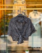 شومیز گره ای طرح دار - Image 4