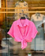 شومیز گره ای طرح دار - Image 5