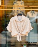 شومیز گره ای طرح دار - Image 6