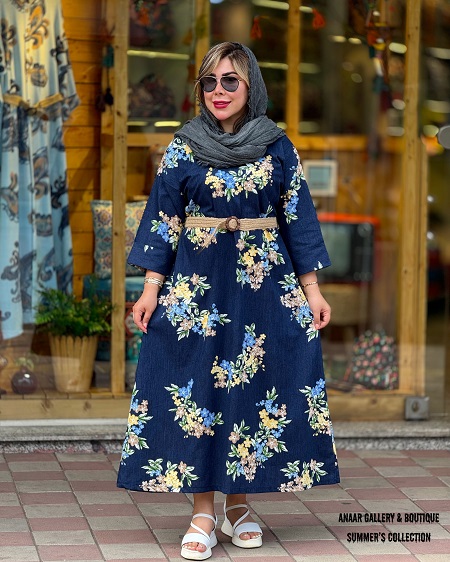 photo-output 5 پیراهن مدل انار سورمه ای - Image 1