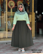 دامن لینن ساده در 6 رنگ - Image 6