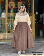 دامن لینن ساده در 6 رنگ - Image 7