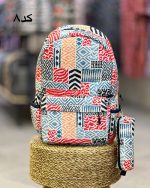 ست کوله پشتی لپ تاپی مدل ریزو با جامدادی در 20 طرح - Image 9