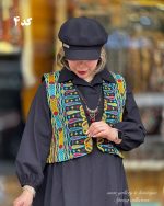جلیقه سنتی لینن مشکی (در 19 طرح) - Image 5