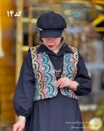جلیقه سنتی لینن مشکی (در 19 طرح) - Image 15