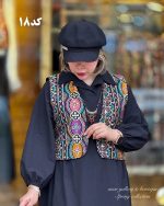 جلیقه سنتی لینن مشکی (در 19 طرح) - Image 19