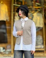 ست جلیقه با دستمال گردن (در دو رنگ) - Image 2