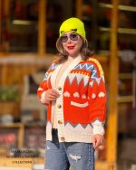 ژاکت بافت طرح قلب (در3 طرح) - Image 2