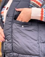 پافر در دو رنگی مشکی و سفید - Image 7