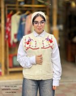 جلیقه بافت گلدوزی شده در چهار رنگ - Image 4