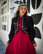 کت و سارافن طرح میهن (مشکی قرمز) - Image 4