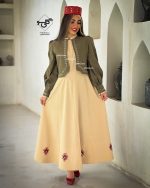 کت و سارافن طرح میهن (سبز کرم)
