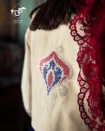 کت و سارافن طرح میهن (کرم سورمه ای) - Image 2