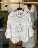 شومیز مکرومه کرم - Image 2
